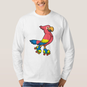Parrot as Skater with Roller skates T-Shirt