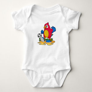 Parrot as Soccer player with Soccer Baby Bodysuit