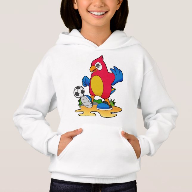 Parrot as Soccer player with Soccer Hoodie (Front)