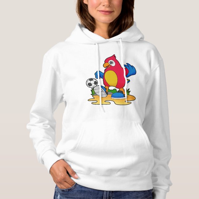 Parrot as Soccer player with Soccer Hoodie (Front)