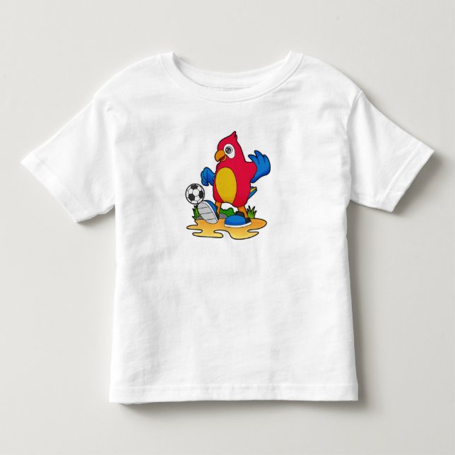 Parrot as Soccer player with Soccer Toddler T-shirt (Front)