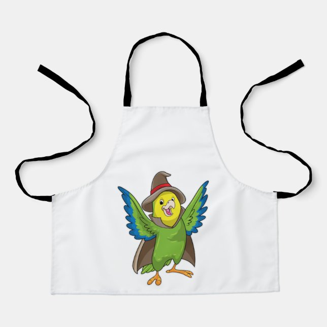 Parrot as Wizard with Hat Apron (Front)