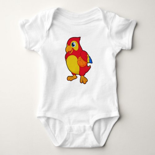 Parrot at Basketball Sports Baby Bodysuit