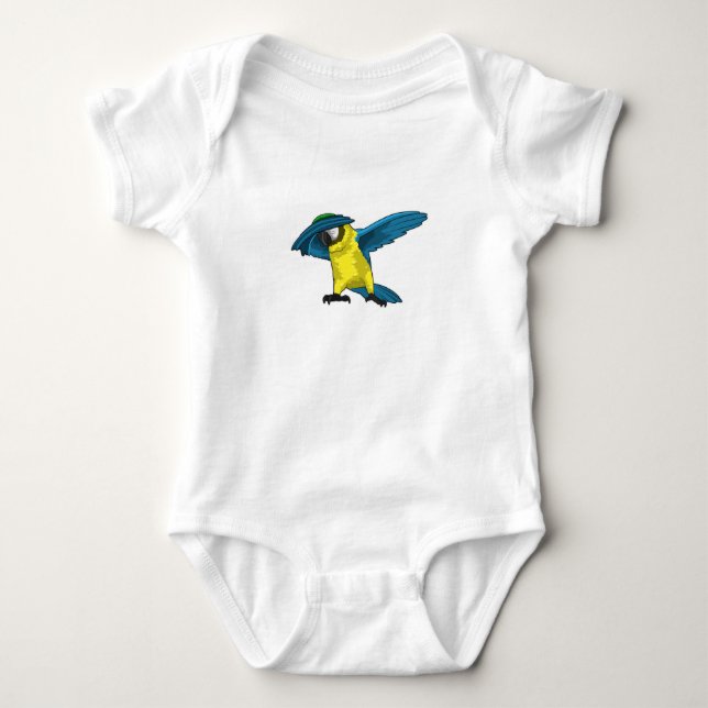 Parrot at Hip Hop Dance Dab Baby Bodysuit (Front)