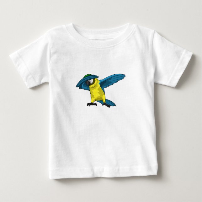 Parrot at Hip Hop Dance Dab Baby T-Shirt (Front)
