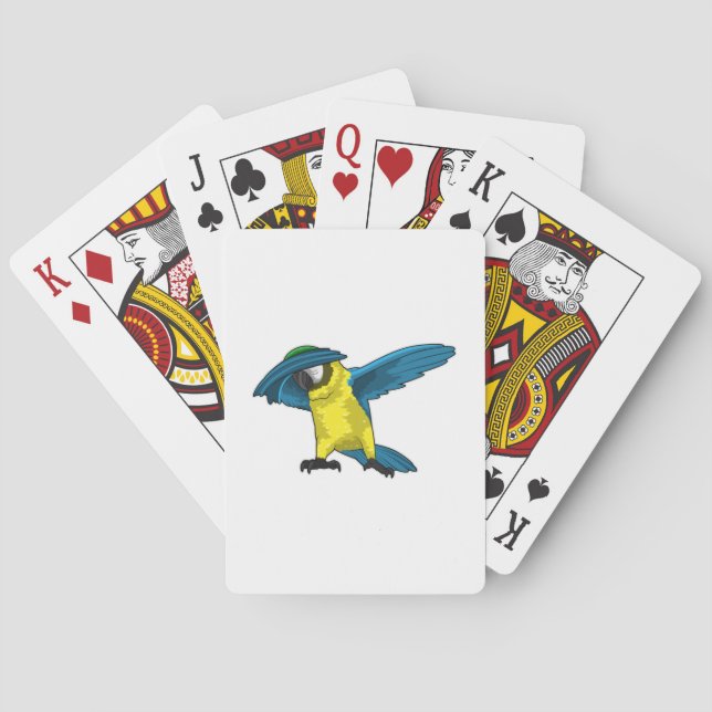 Parrot at Hip Hop Dance Dab Poker Cards (Back)