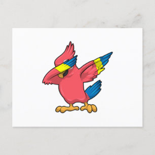 Parrot at Hip Hop Dance Dab Postcard