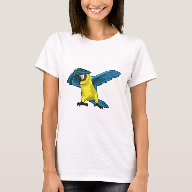 Parrot at Hip Hop Dance Dab T-Shirt (Front)