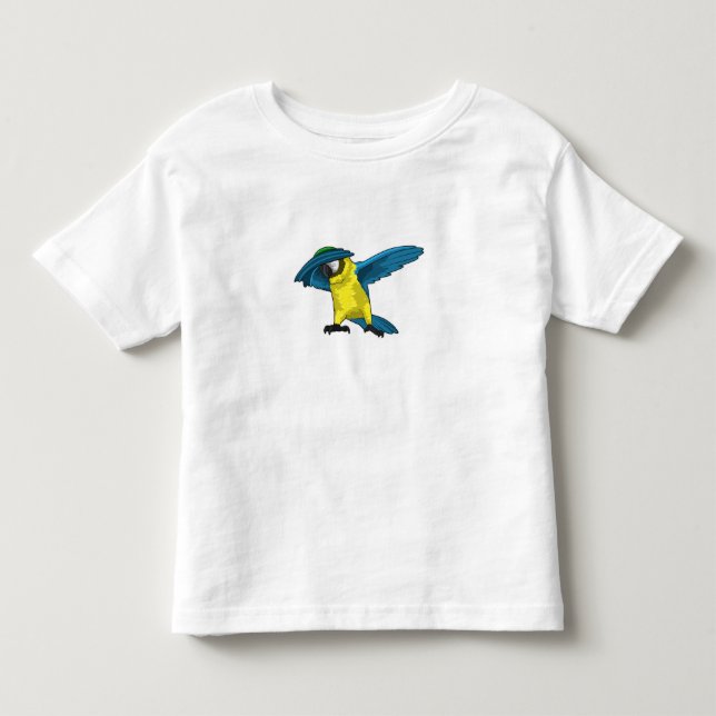 Parrot at Hip Hop Dance Dab Toddler T-shirt (Front)