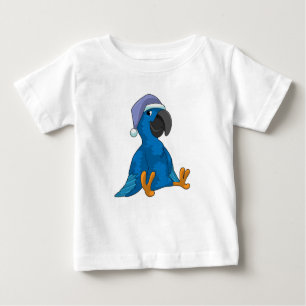 Parrot at Sleeping with Nightcap Baby T-Shirt
