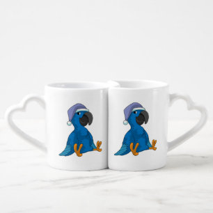 Parrot at Sleeping with Nightcap Coffee Mug Set