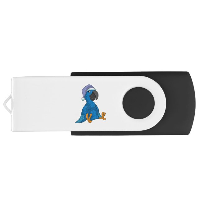 Parrot at Sleeping with Nightcap Flash Drive (Back)