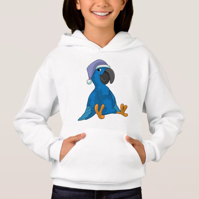 Parrot at Sleeping with Nightcap Hoodie (Front)