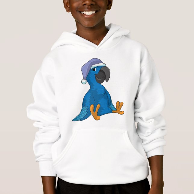 Parrot at Sleeping with Nightcap Hoodie (Front)