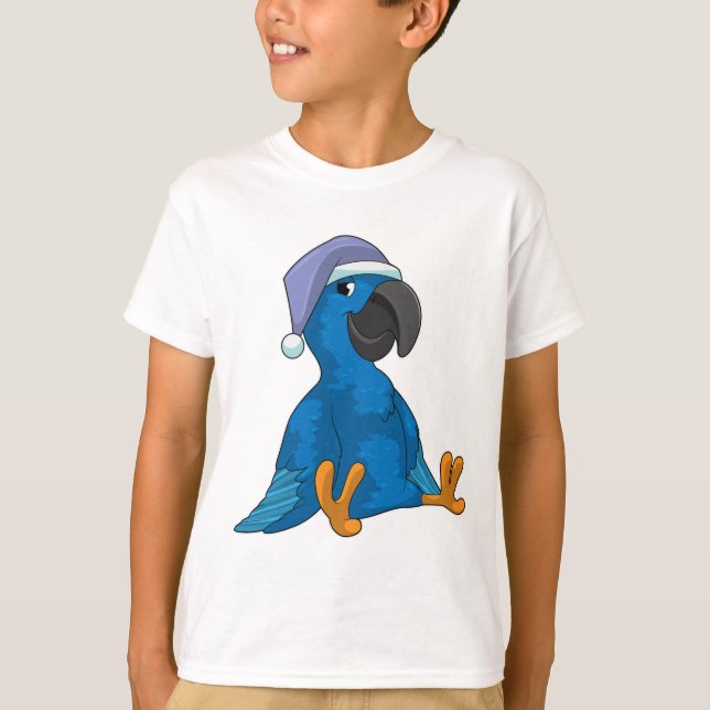 Parrot at Sleeping with Nightcap T-Shirt (Front)