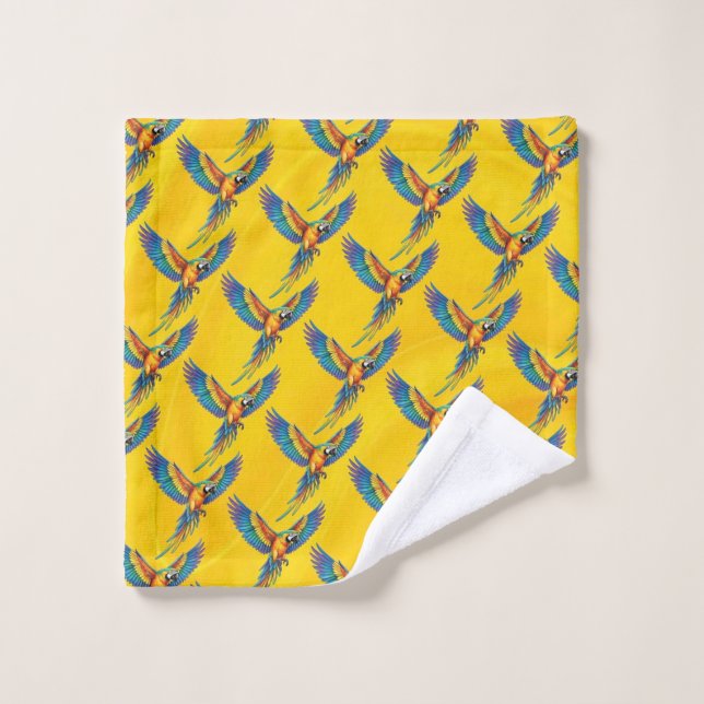 Parrot Bath Towel Set (Wash Cloth)