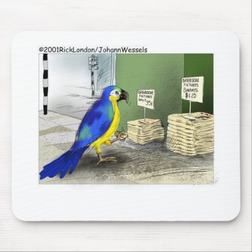 Parrot Bathroom Fixtures Funny Cartoon Gifts Mouse Pad