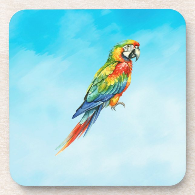 Parrot Beverage Coaster (Front)