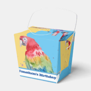Parrot Bird Childs Boys Birthday Cake Favor Box