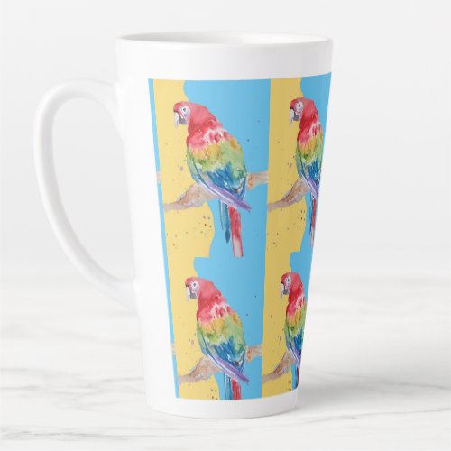 Parrot Bird Childs Boys Mens Pastel Blue Mug
