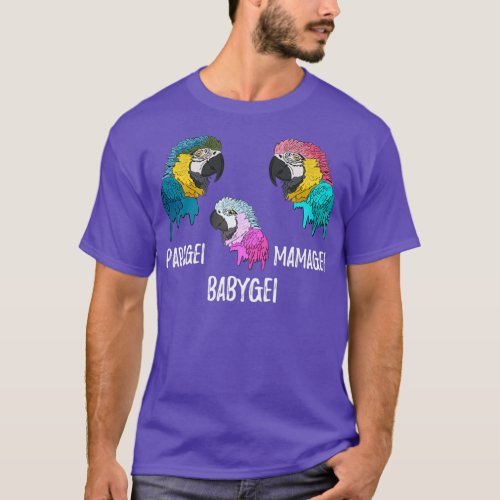 Parrot bird colorful Mamagei We become parents 1 T_Shirt