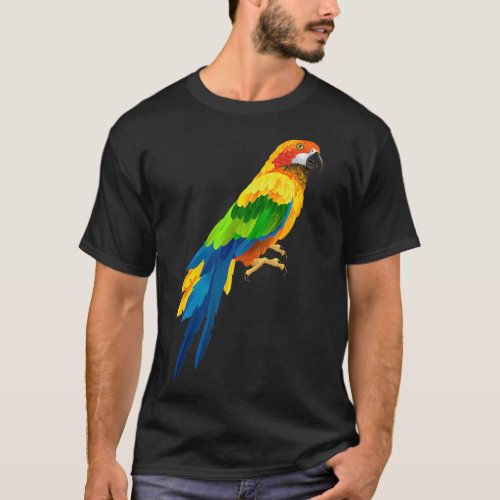 Parrot Bird Colorful T_Shirt