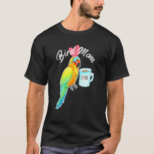 Parrot Bird Mom Sleepy Sun Parakeet Watercolor T-Shirt