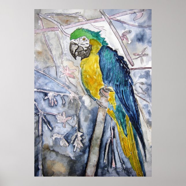 parrot_bird_painting poster (Front)
