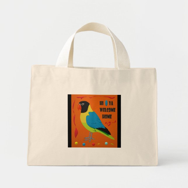 Parrot bird picture perfect art mini tote bag (Front)