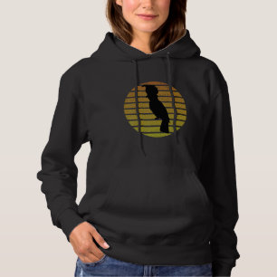 Parrot Bird Vintage Distressed Retro Style Silhoue Hoodie