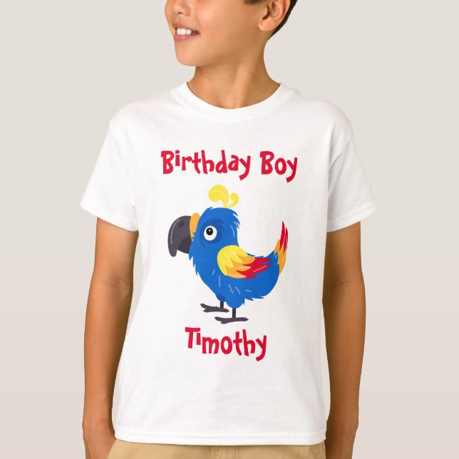Parrot Birthday Boy T-Shirt (Front)