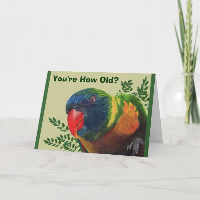 Parrot Birthday Card (Front)