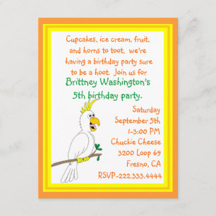 Parrot Birthday Invitation