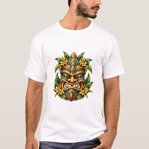 Parrot Bloom Tiki Mask T-Shirt