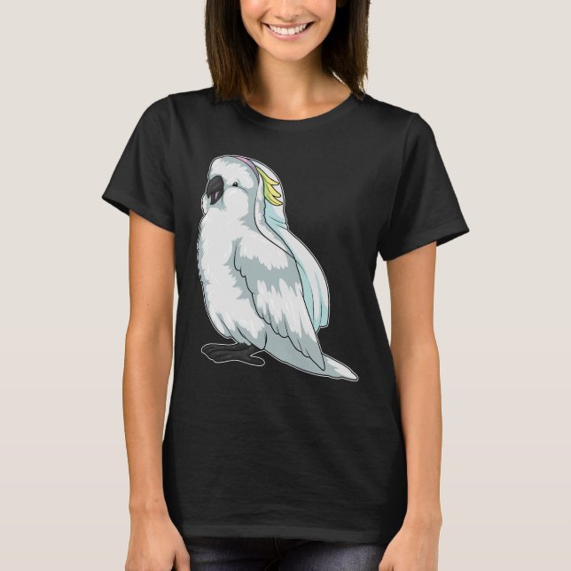 Parrot Bride Veil Wedding T-Shirt (Front)