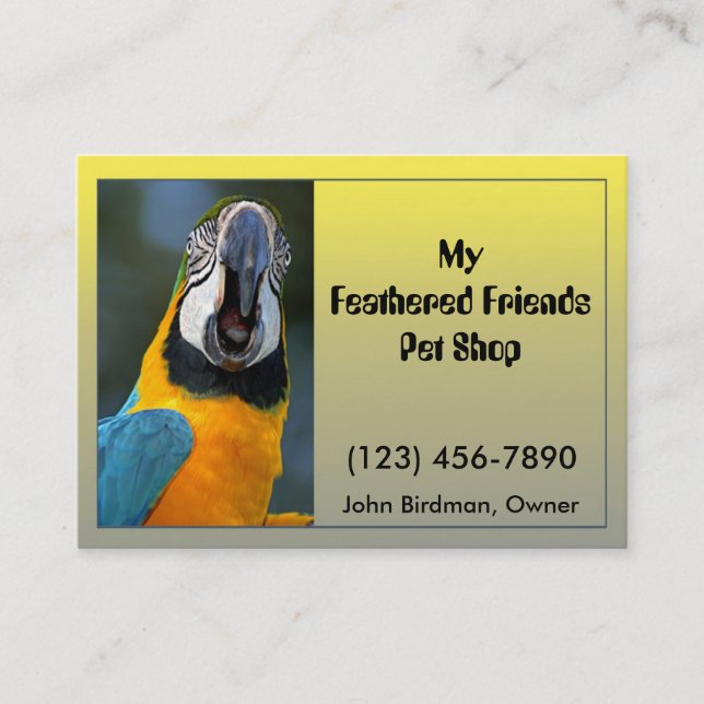 Parrot Business Card (Front)