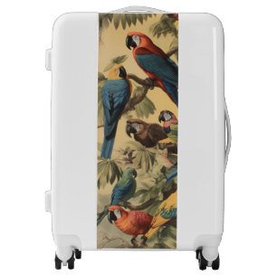 Parrot Canopy Vintage Botanical Luxe Luggage