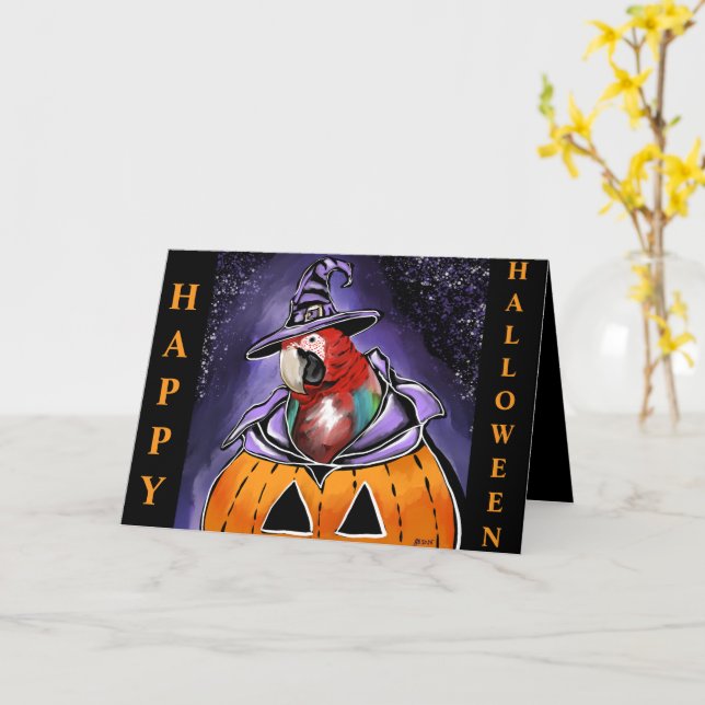 Parrot Card (Yellow Flower)