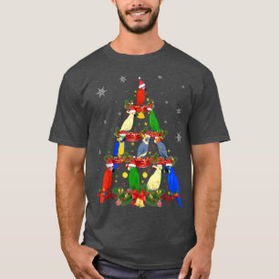 Parrot Christmas Ornament Tree Xmas Mom Dad Bird T T-Shirt