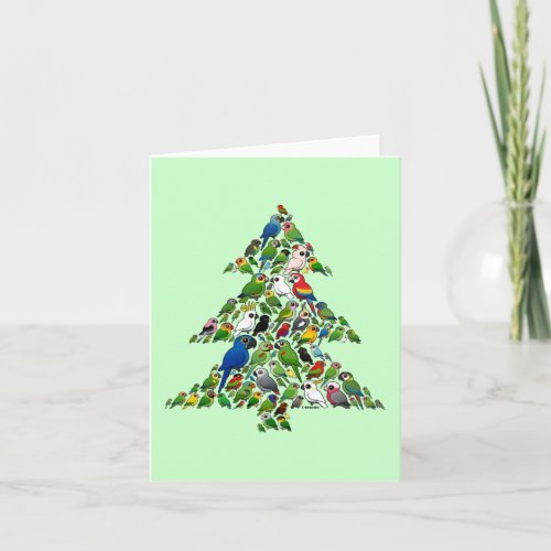 Parrot Christmas Tree Holiday Card