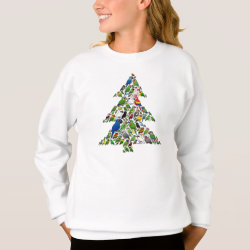 Parrot Christmas Tree Girls' Hanes ComfortBlend® Sweatshirt