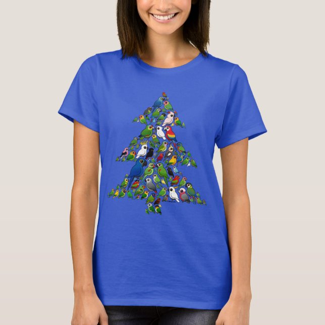 Parrot Christmas Tree T-Shirt (Front)