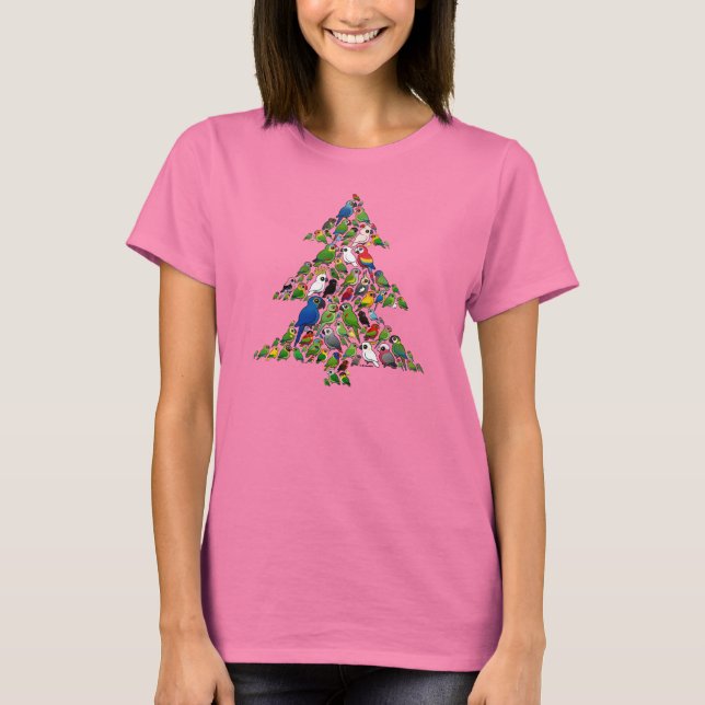 Parrot Christmas Tree T-Shirt (Front)