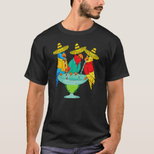 Parrot Cinco De Mayo Drinking Tequila Mexican Fie T-Shirt