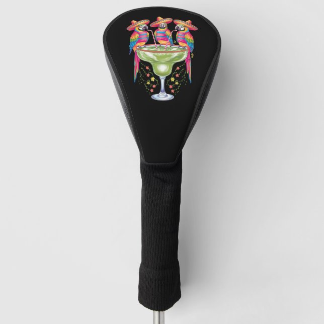 Parrot Cinco De Mayo Funny Drinking Mexican Fiesta Golf Head Cover (Front)