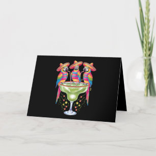 Parrot Cinco De Mayo Funny Drinking Mexican Fiesta Letterpress Thank You Card