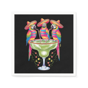 Parrot Cinco De Mayo Funny Drinking Mexican Fiesta Napkins