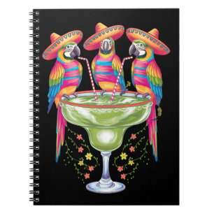 Parrot Cinco De Mayo Funny Drinking Mexican Fiesta Notebook