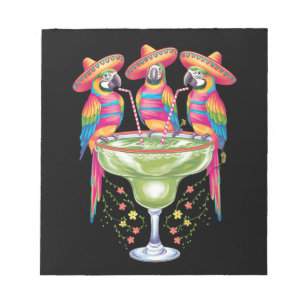Parrot Cinco De Mayo Funny Drinking Mexican Fiesta Notepad