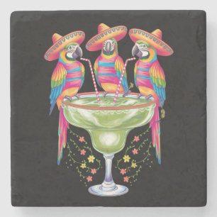 Parrot Cinco De Mayo Funny Drinking Mexican Fiesta Stone Coaster
